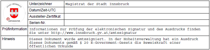 Darstellung der Amtssignatur - Version 1